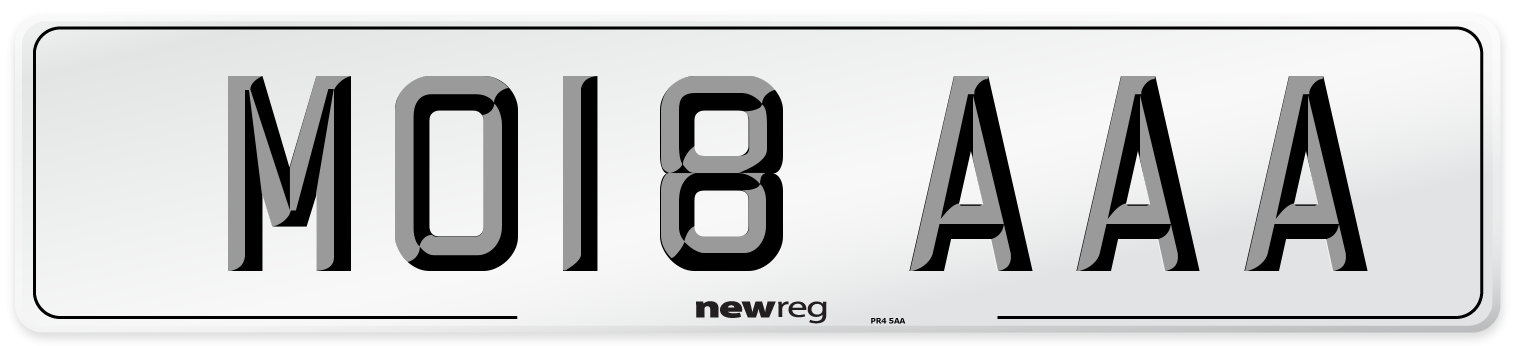 MO18 AAA Number Plate from New Reg